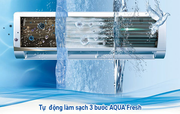 AQUA Fresh tự làm sạch 3 bước - Máy lạnh Aqua